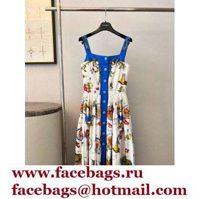Dolce & Gabbana BLUE FLOWER PRINTED DRESS 02 2022 - Click Image to Close